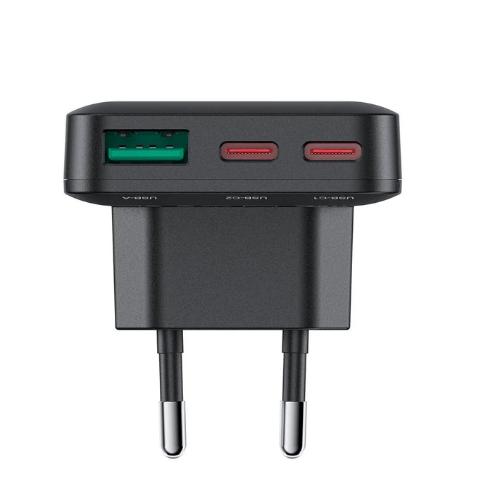 ACEFAST A100 PD 65W Fast Charging GaN Wall Charger with 2xUSB-C+USB-A, EU Plug - 6