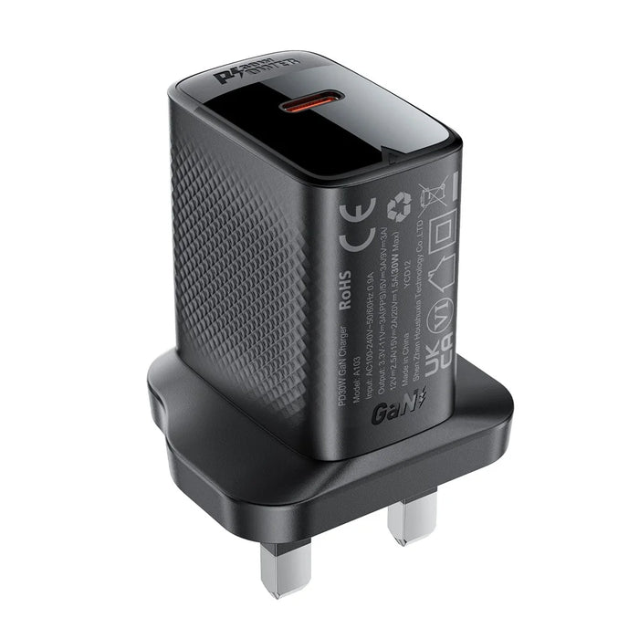 ACEFAST A103 PD 30W GaN Charger Single USB-C Port Phone Wall Charger, UK Plug - 2