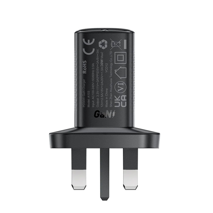 ACEFAST A103 PD 30W GaN Charger Single USB-C Port Phone Wall Charger, UK Plug - 5