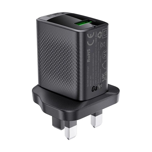 ACEFAST A91 QC 18W GaN Charger Single USB-A Phone Charger Adapter, UK Plug - 2