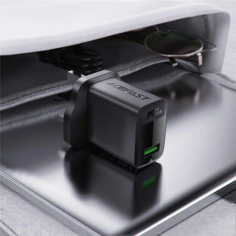 ACEFAST A91 QC 18W GaN Charger Single USB-A Phone Charger Adapter, UK Plug - 6