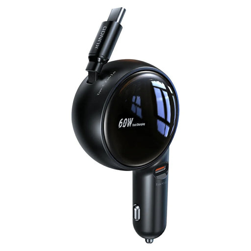 XUNDD XDCH-094 PD 30W Type-C Fast Charging Car Charger Adapter with 30W Type-C Retractable Cable - 1