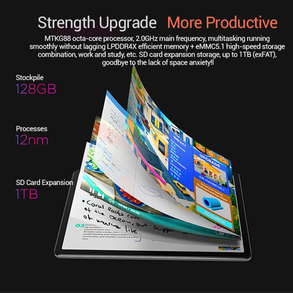 LENOVO Zhaoyang K10 10.95-inch Office Entertainment Student Tablet 8+128G Dual Lens Smart Tablet, WiFi Version - US Plug - 6
