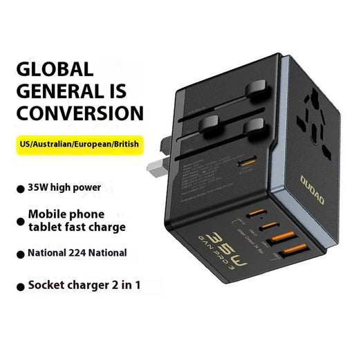 DUDAO A35Pro A35Pro Global Travel Charger 35W GaN Fast Charging Adapter with 2 USB + 3 Type-C Ports - 2