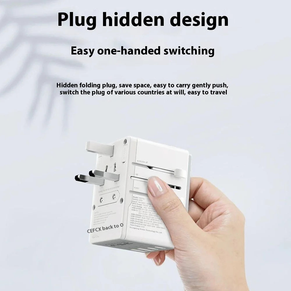DUDAO A65Pro Universal 65W Fast Charging Travel Adapter Global Plug Converter Charger - 6