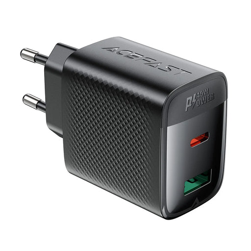 ACEFAST A106 GaN Charger PD 45W Fast Charging Dual Port USB-C USB-A Adapter - EU Plug - 1