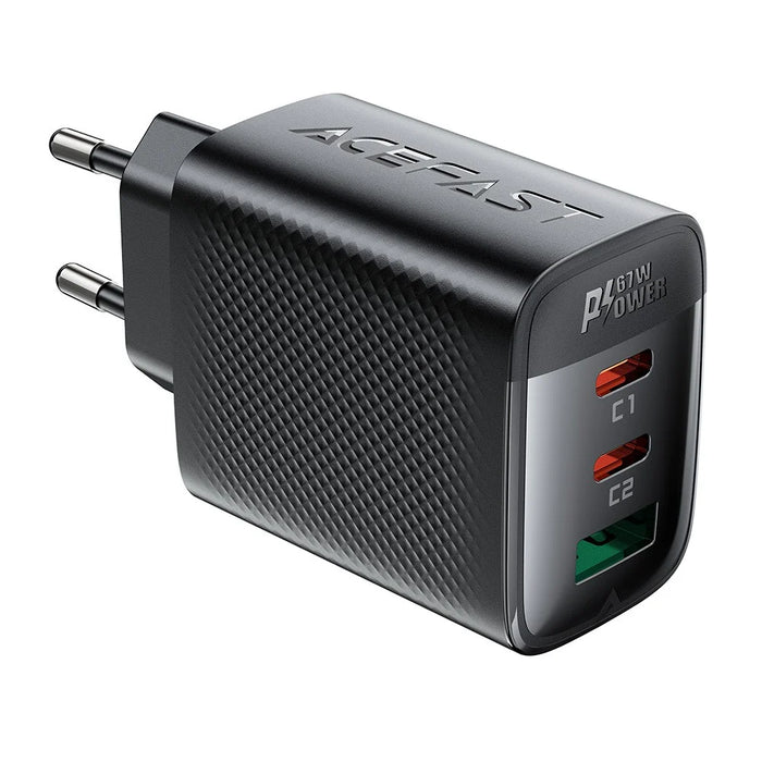 ACEFAST A108 PD 67W GaN Charger 2 USB-C + USB-A Fast Charging Adapter - EU Plug - 1