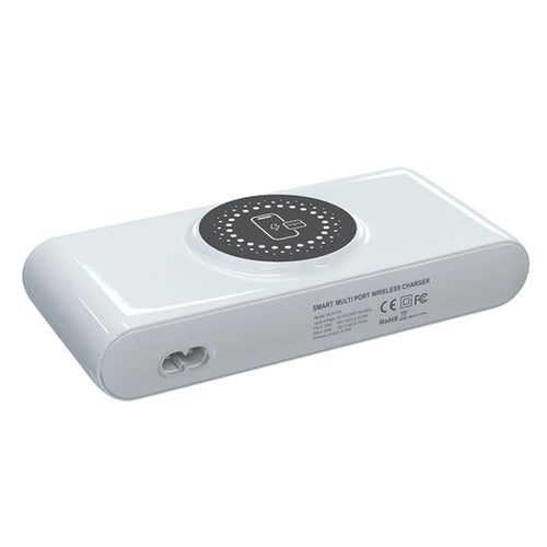 F9A 6 In 1 Multifunction 72W Smart Wireless Charger with 2 USB + 2 Type C Ports and LED Ambient Light - US Plug - 1