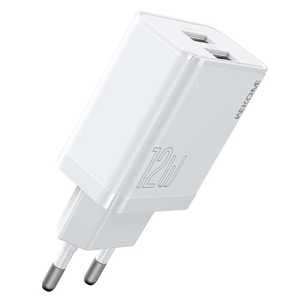 WEKOME WP-U58 12W USB Charger Dual Port Fast Charging Adapter - EU Plug - 1