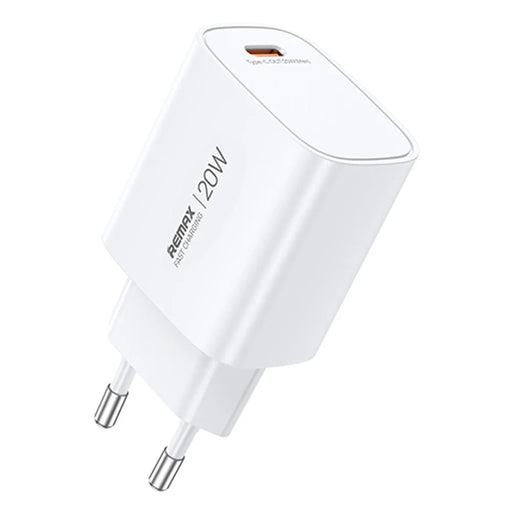REMAX U187-C20W GaN Fast Charging Adapter Type-C PD 20W Compact Portable Charger - EU Plug - 1