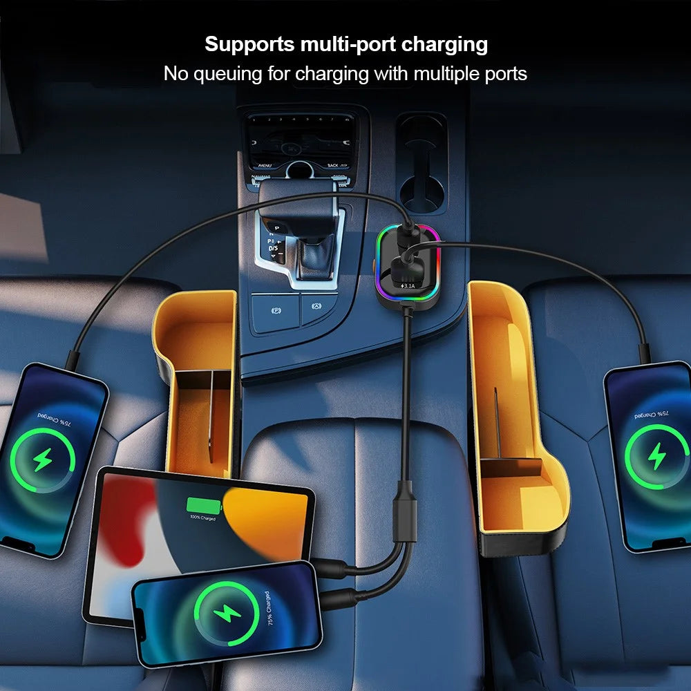 XUNDD XDCH-106 Car Charger 22.5W Dual Cable Auto Adapter Fast Charging Multi-Port Compatible - 7