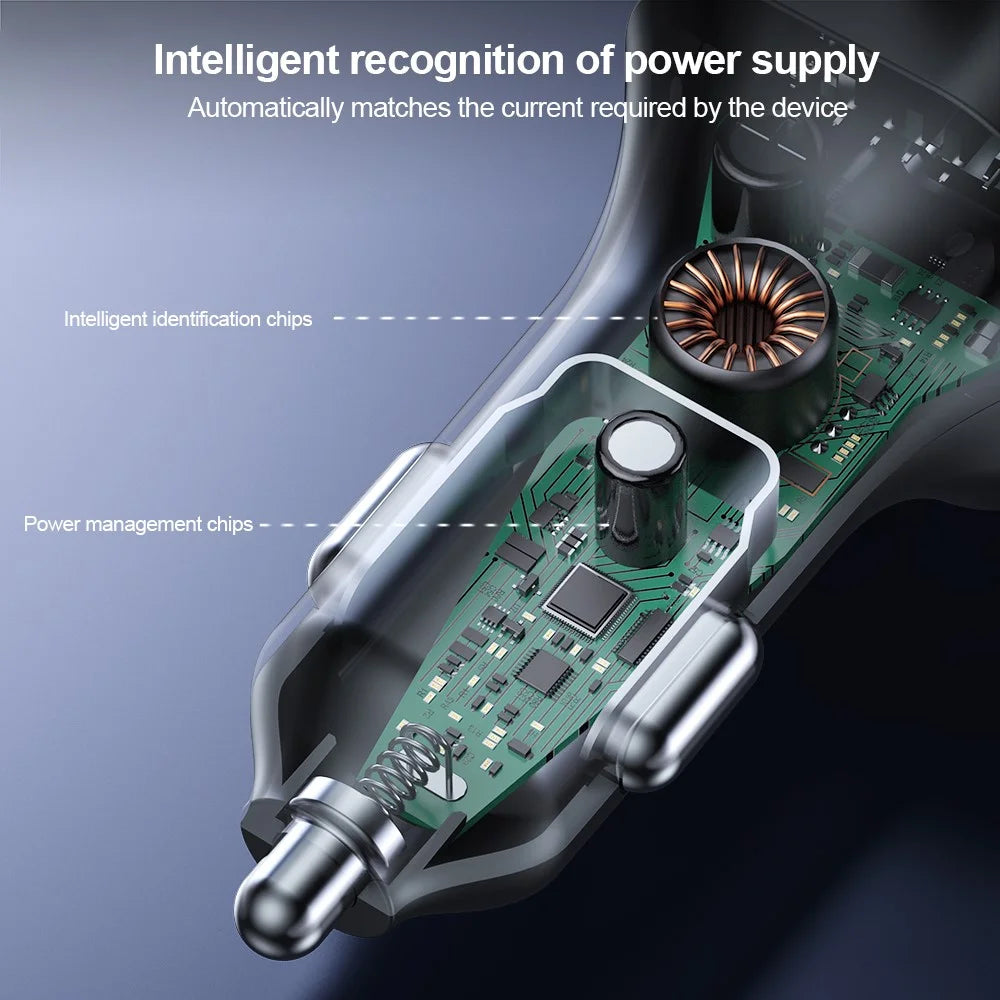XUNDD XDCH-107 PD 30W Car Charger with Rear Seat Charging Ports Fast Charging  /  RGB Ambient Light - 7
