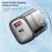 TOOCKI TCT33-22EU 33W Fast Charging Digital Display Wall Charger USB A + Type C GaN Power Adapter - 4