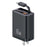 USAMS CC300 US Plug 65W Fast Charger Type-C + USB-A Power Adapter with Type-C Retractable Cable - Black - 1