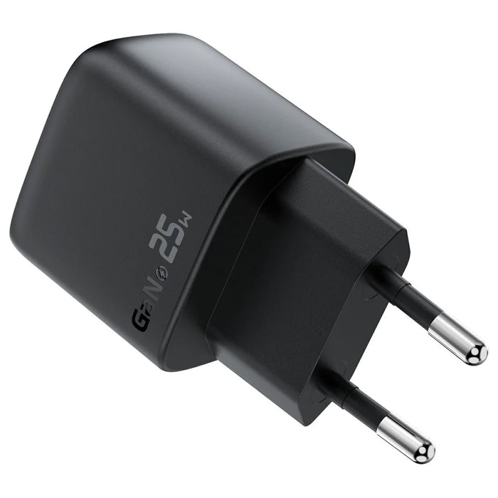 ACEFAST A114 PD 25W Dual Port GaN Charger with LED Display USB-C + USB-A Charger Adapter for Smartphones / Tablets - EU Plug - 4