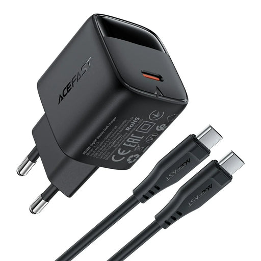 ACEFAST A115 PD 30W GaN USB-C Charger Kit with USB-C Cable LED Display Fast Charger Adapter, EU Plug - 2