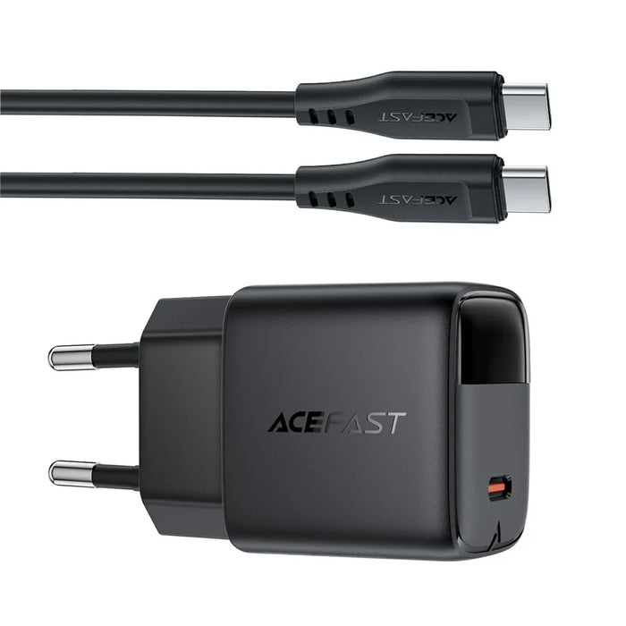 ACEFAST A115 PD 30W GaN USB-C Charger Kit with USB-C Cable LED Display Fast Charger Adapter, EU Plug - 3