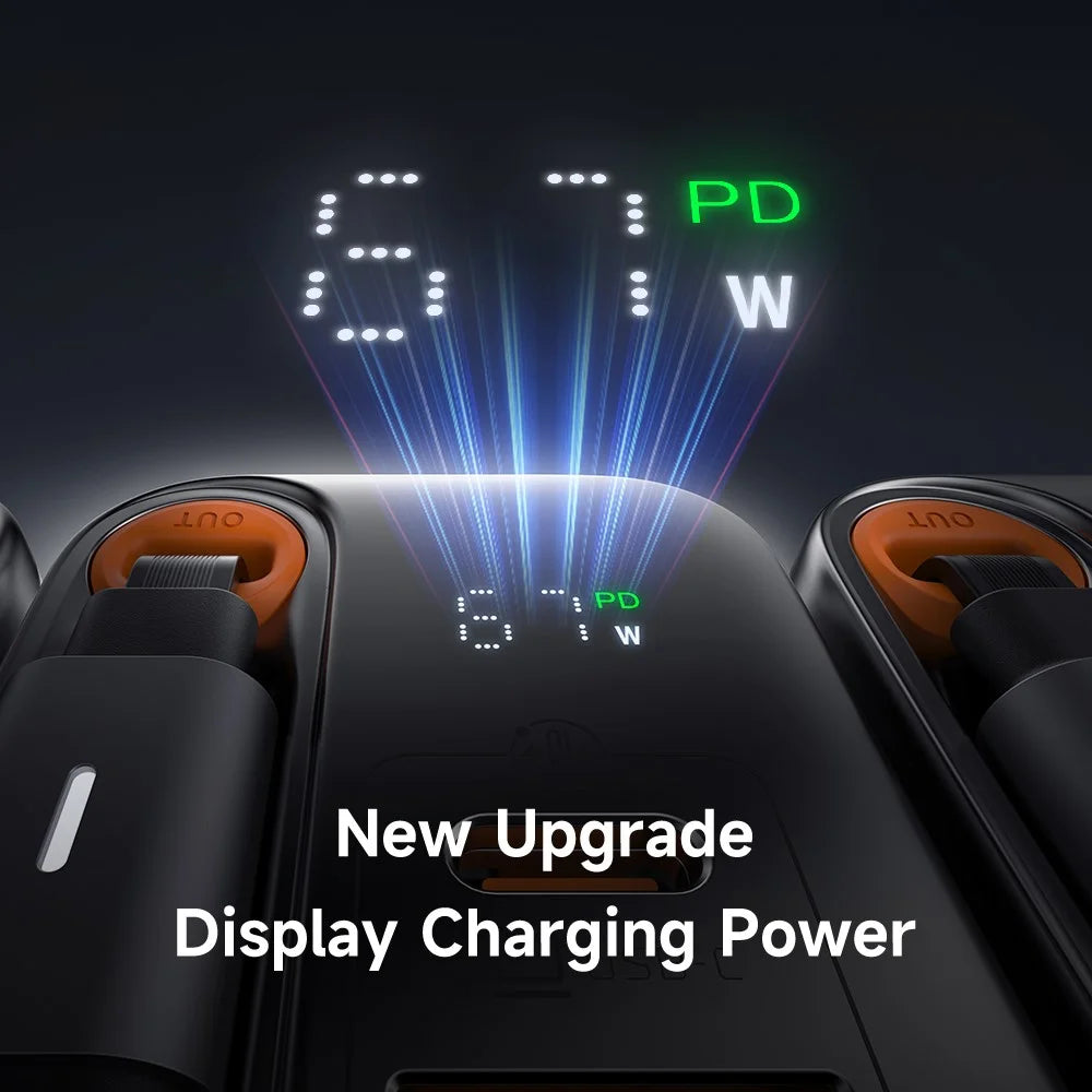 MCDODO CH-4110 Freego Series GaN Charger 67W USB A+C Fast Charging Power Adapter with Retractable Cable - US Plug - 3