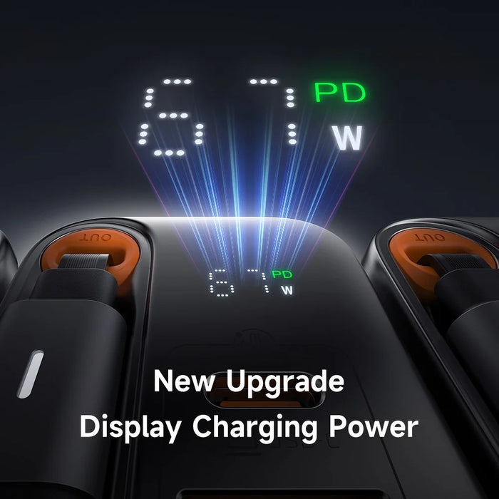 MCDODO CH-4110 Freego Series GaN Charger 67W USB A+C Fast Charging Power Adapter with Retractable Cable - US Plug - 3