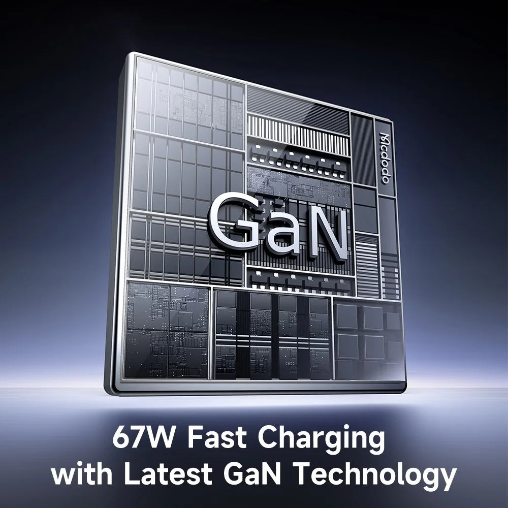 MCDODO CH-4110 Freego Series GaN Charger 67W USB A+C Fast Charging Power Adapter with Retractable Cable - US Plug - 5