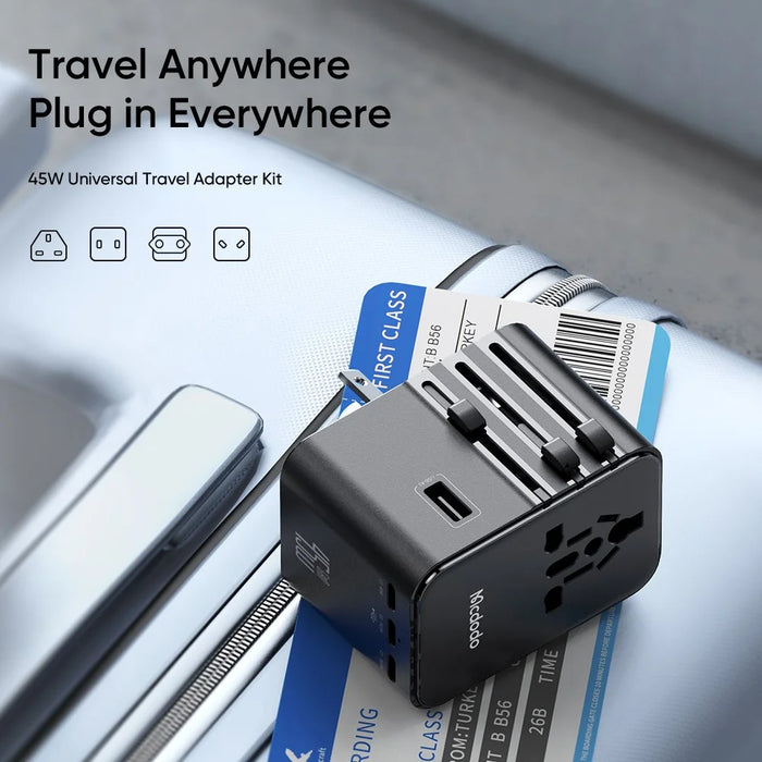 MCDODO CP-3270 MDD G5 Series 45W 3 USB-C + 2 USB-A Universal Travel Power Adapter Charger with USB-C to USB-C Cable - 2