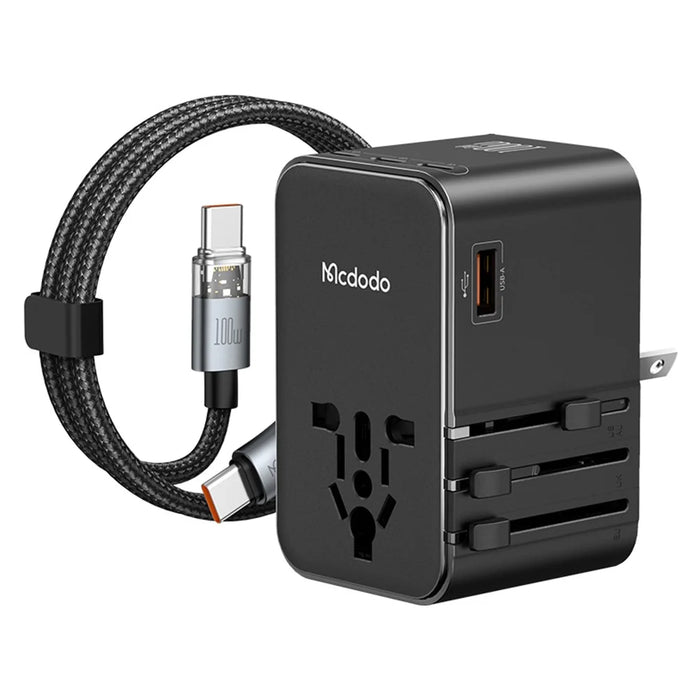 MCDODO CP-6140 MDD G5 Series 100W Universal Travel Adapter Charger 3 USB-C + USB-A Wall Charger Set with Type-C Cable - 1