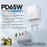 WEKOME WP-U66 PD 65W GaN Charger USB-A + Dual Type-C Ports Fast Charging Adapter - EU Plug - 2