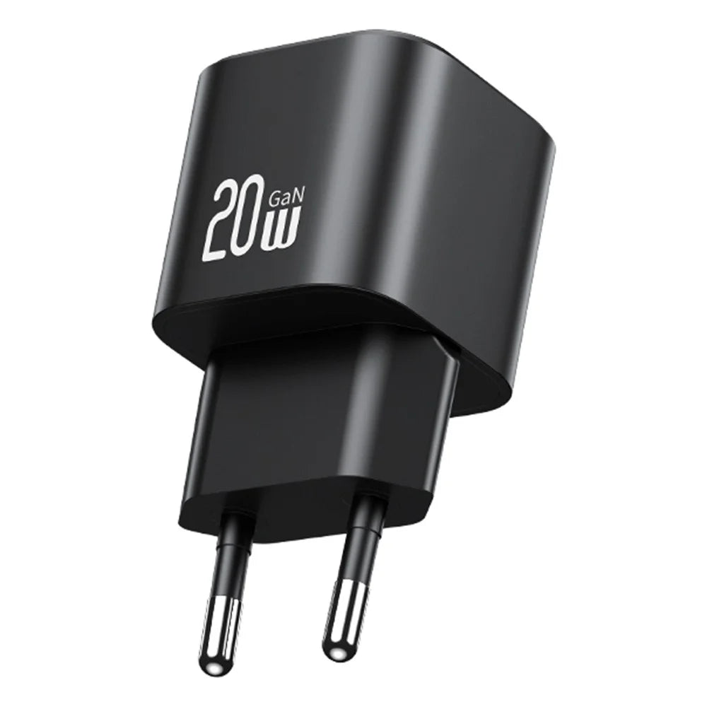USAMS CC260 20W GaN Fast Charger Mini Power Adapter Type-C Port for Quick Charging - EU Plug - 2