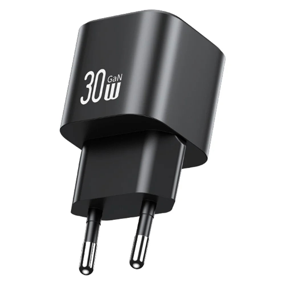 USAMS CC263 30W GaN Charger Dual Port USB-C + USB-A Fast Charging Mini Adapter for Travel / Home Use - 2