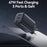 USAMS CC265 67W GaN Charger Fast Charging 3-Port USB Power Adapter - EU Plug - 4