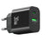 USAMS CC316 T65 30W Fast Charger for iPhone 8 - 16 Series, Dual Port USB-A + USB-C Power Adapter - EU Plug / Black - 2
