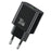 USAMS CC316 T65 30W Fast Charger for iPhone 8 - 16 Series, Dual Port USB-A + USB-C Power Adapter - EU Plug / Black - 3