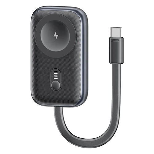 USAMS CD245 Wireless Charger for Watch 1200mAh Power Bank with Built-In Type-C Cable 2.5W Fast Charging - Tarnish - 1