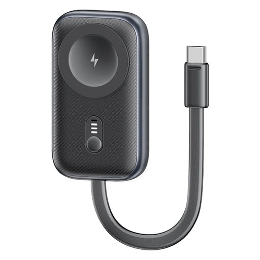 USAMS CD245 Wireless Charger for Watch 1200mAh Power Bank with Built-In Type-C Cable 2.5W Fast Charging - Tarnish - 1