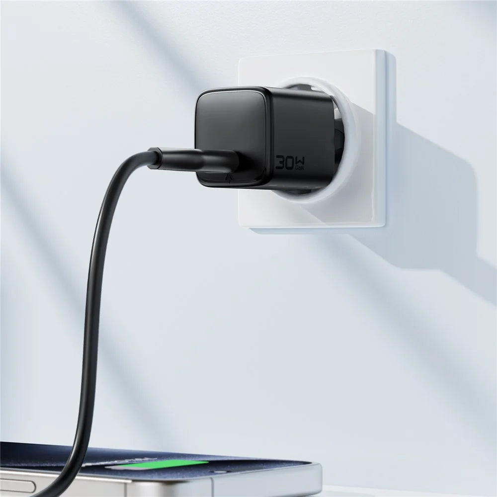 ACEFAST A118 PD 30W USB-C Fast Charger Mini GaN Power Adapter Charging Block - EU Plug - 3