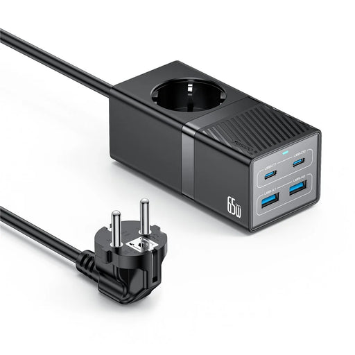 YESIDO MC36 GaN USB-C USB-A Charging Station 65W Fast Charging Power Strip - EU Plug - 1