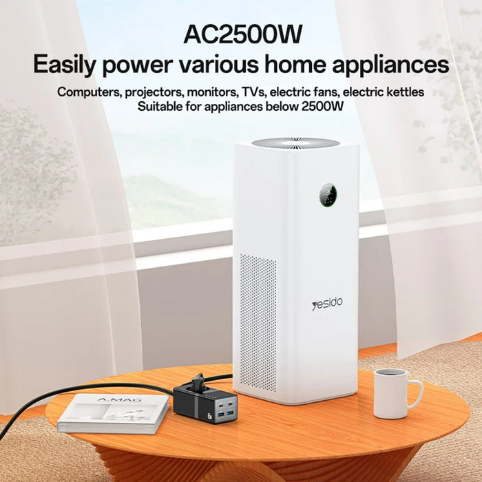 YESIDO MC36 GaN USB-C USB-A Charging Station 65W Fast Charging Power Strip - EU Plug - 4