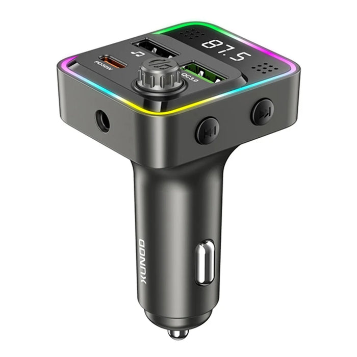 XUNDD XDCC-002 Car FM Transmitter PD 30W Type-C Dual USB Ports Charger Hands-Free Calling Adapter - 1