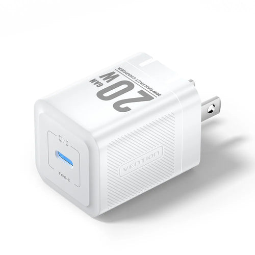 VENTION FEP Series US Plug 20W Fast Charging GaN Wall Charger Portable USB Power Adapter - White - 1