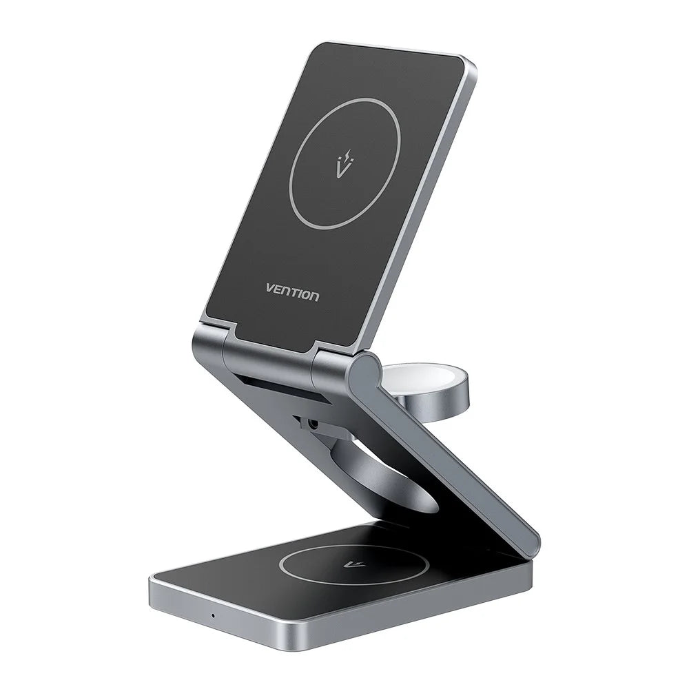 VENTION FGF Series 3 in 1 15W Fast Charger for Mobile Phone  /  Watch  /  Earphones Magnetic Wireless Charging Stand - 1