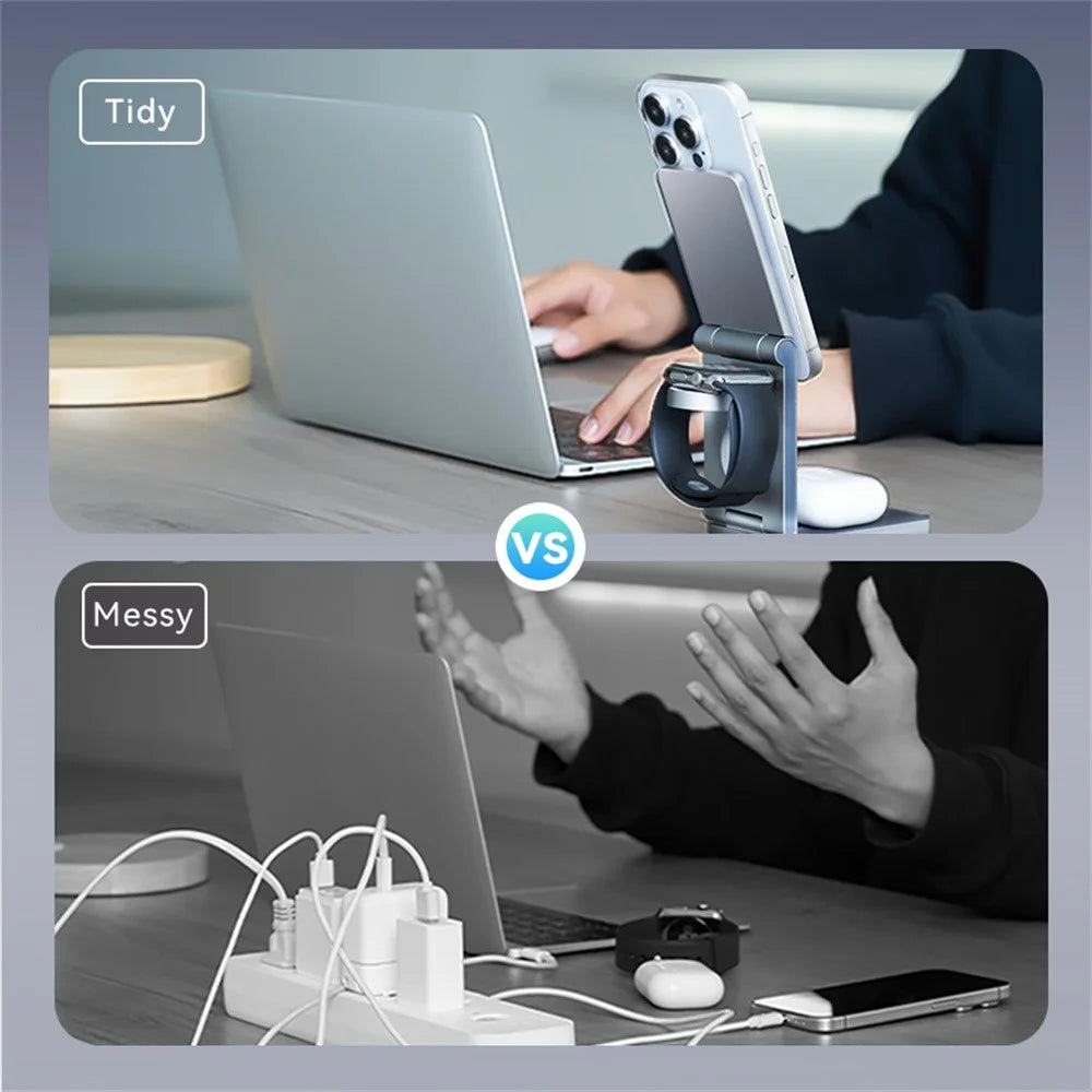 VENTION FGF Series 3 in 1 15W Fast Charger for Mobile Phone  /  Watch  /  Earphones Magnetic Wireless Charging Stand - 5