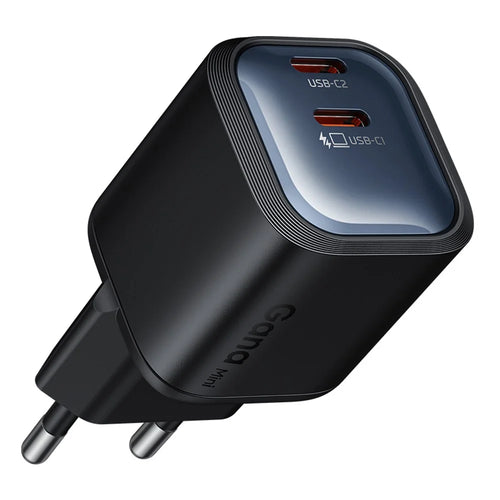 MCDODO CH-100 EU Plug 45W Ultimate Mini GaN Charger Dual USB C Fast Charging Power Adapter - Black - 1