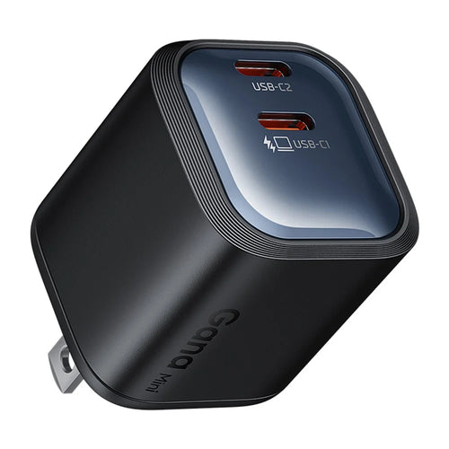 MCDODO CH-102 US Plug 45W Ultimate Mini GaN Charger Dual USB C Fast Charging Power Adapter - Black - 1