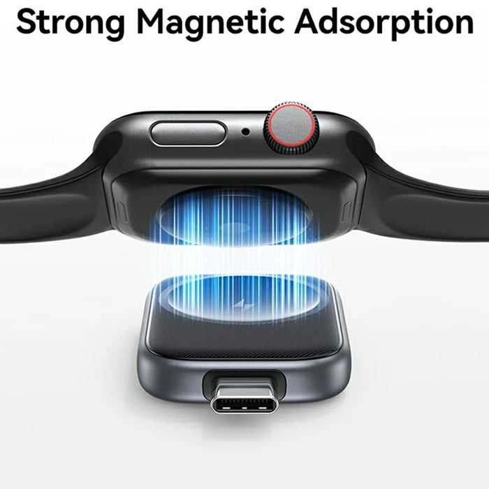 USAMS CD247 Plug and Play Portable 2.5W Wireless Charger Adapter with Type C Plug for Watch - Tarnish - 3