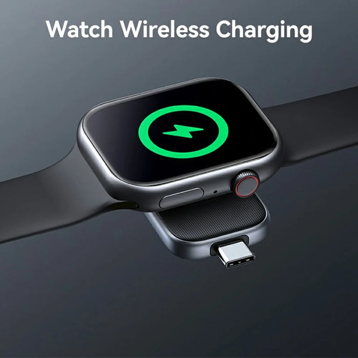 USAMS CD247 Plug and Play Portable 2.5W Wireless Charger Adapter with Type C Plug for Watch - Tarnish - 4