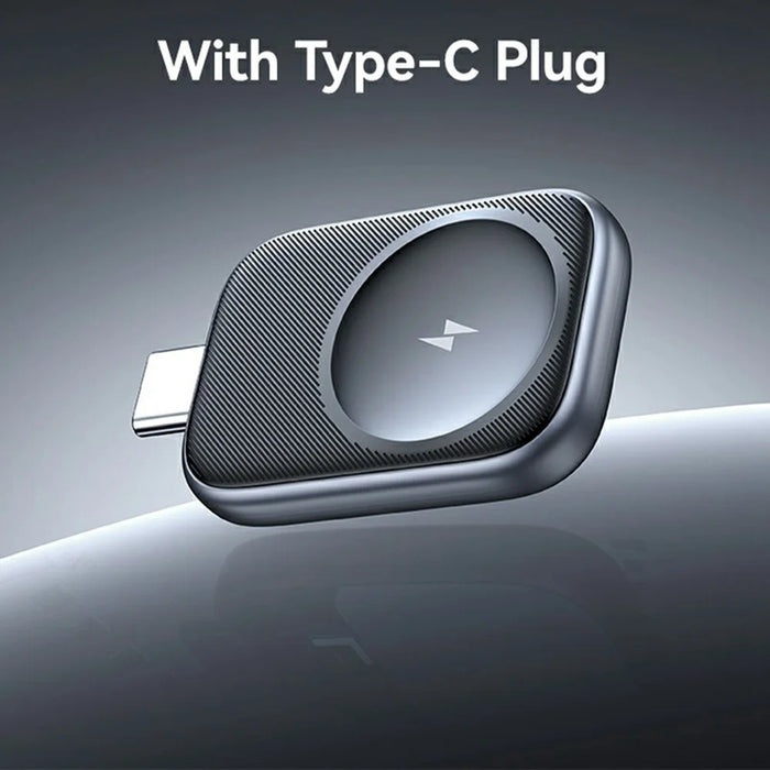 USAMS CD247 Plug and Play Portable 2.5W Wireless Charger Adapter with Type C Plug for Watch - Tarnish - 5