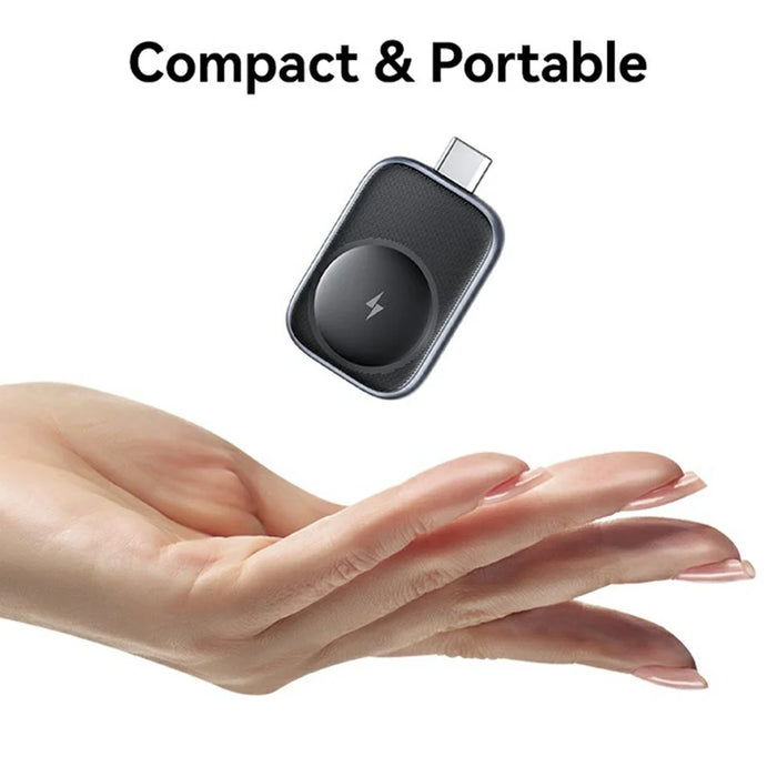 USAMS CD247 Plug and Play Portable 2.5W Wireless Charger Adapter with Type C Plug for Watch - Tarnish - 6