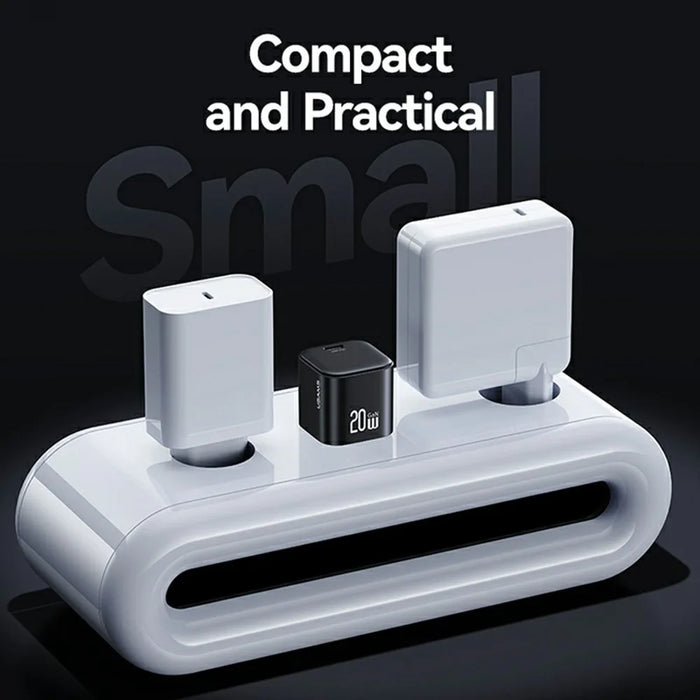 USAMS CC267 20W GaN Mini Fast Charger Single Type-C Port Power Adapter, US Plug - White - 4