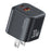 USAMS CC270 30W GaN Mini Dual Port Fast Charger USB-A + Type-C Power Adapter, US Plug - Black - 1