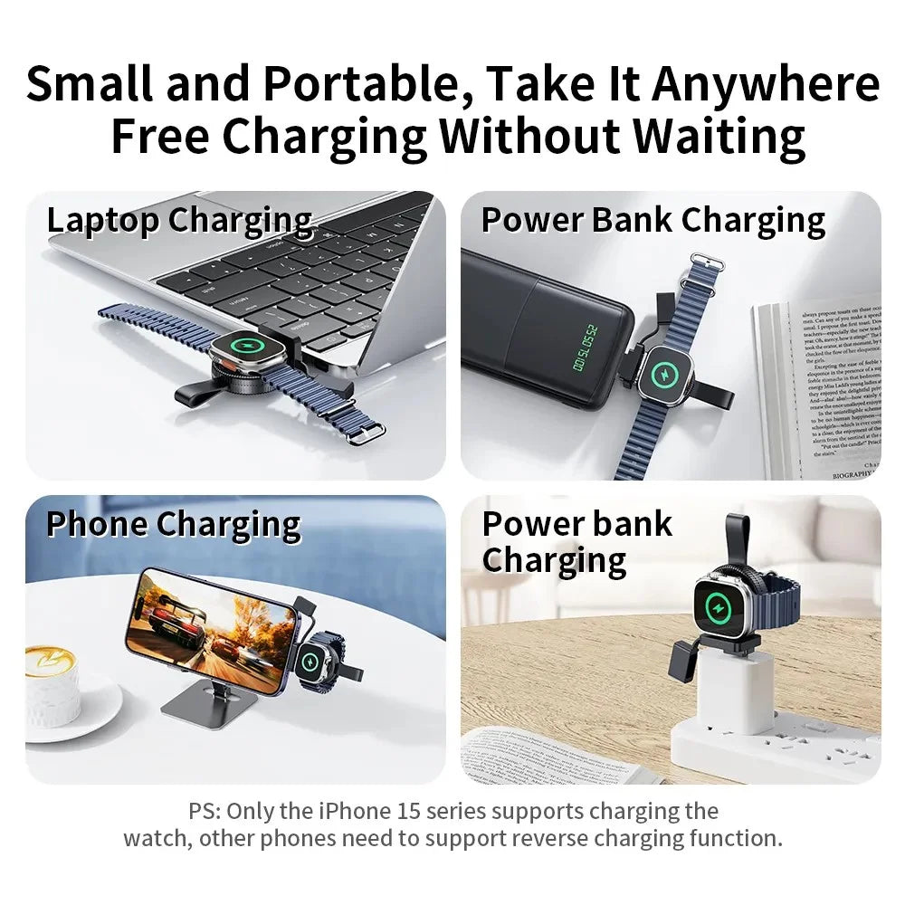 TRANYOO T-WF2 5W Type C Fast Charger for Apple Watch Portable Magnetic Wireless Charger - 6